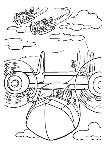 Air Racing  Coloring Page